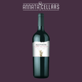 Malbec Reserva wine bottle with dark green glass and light label