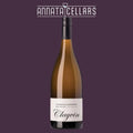 Chardonnay wine bottle with black cap and Clayvin label