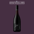Black wine bottle with Gala Estate Pinot Noir label