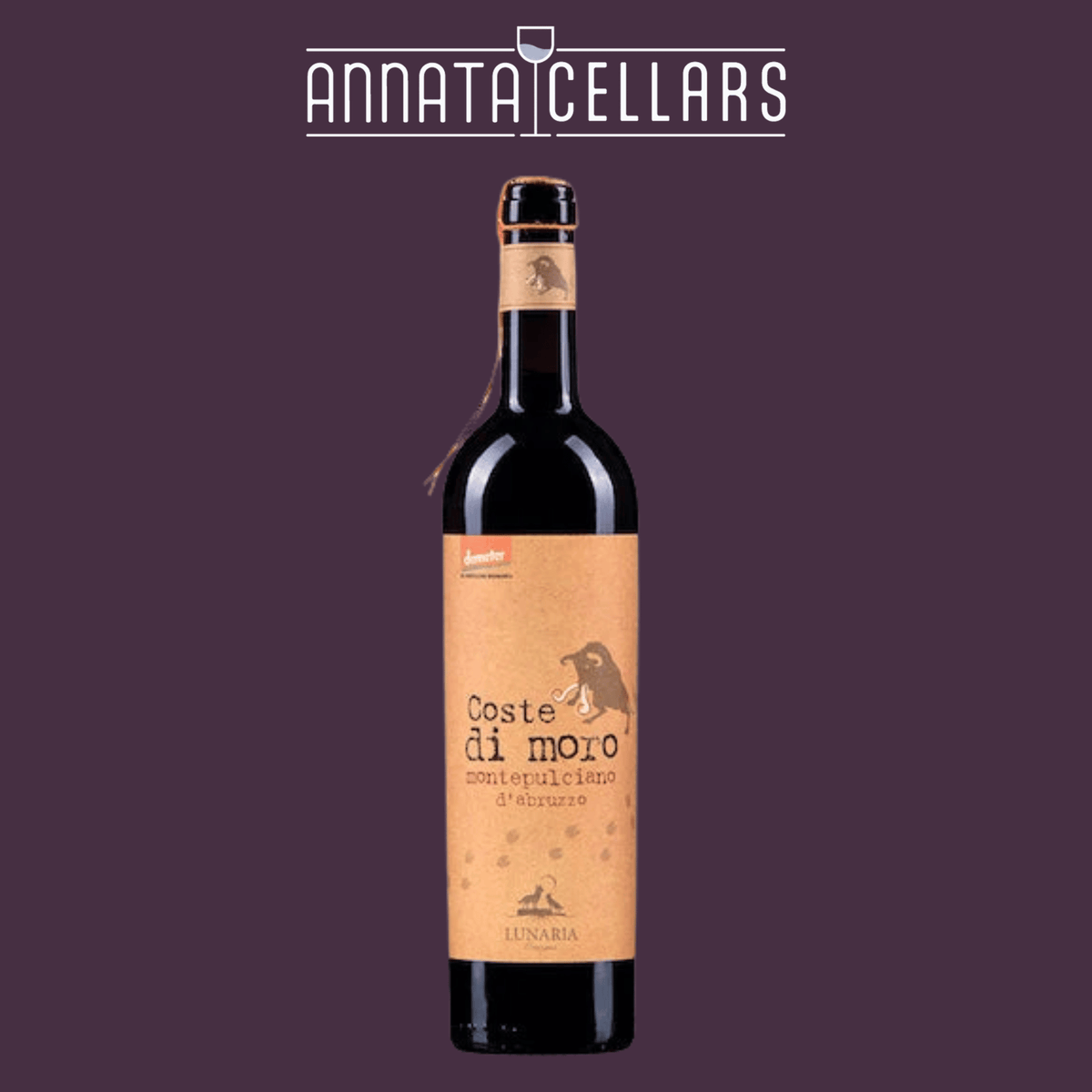 2020 Lunaria Coste di Moro Montepulciano d’Abruzzo wine bottle
