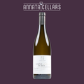 2021 St-Aubin white wine bottle with silver foil capsule and gold liquid