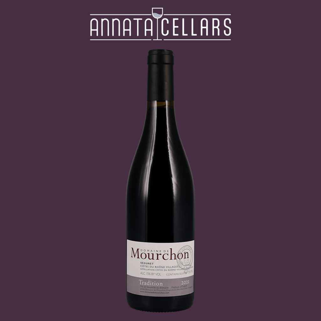 Wine bottle in dark glass with label and cap