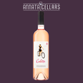 Colette rosé wine bottle with black cap and cream label