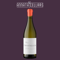 Chardonnay wine bottle with green glass and orange foil cap