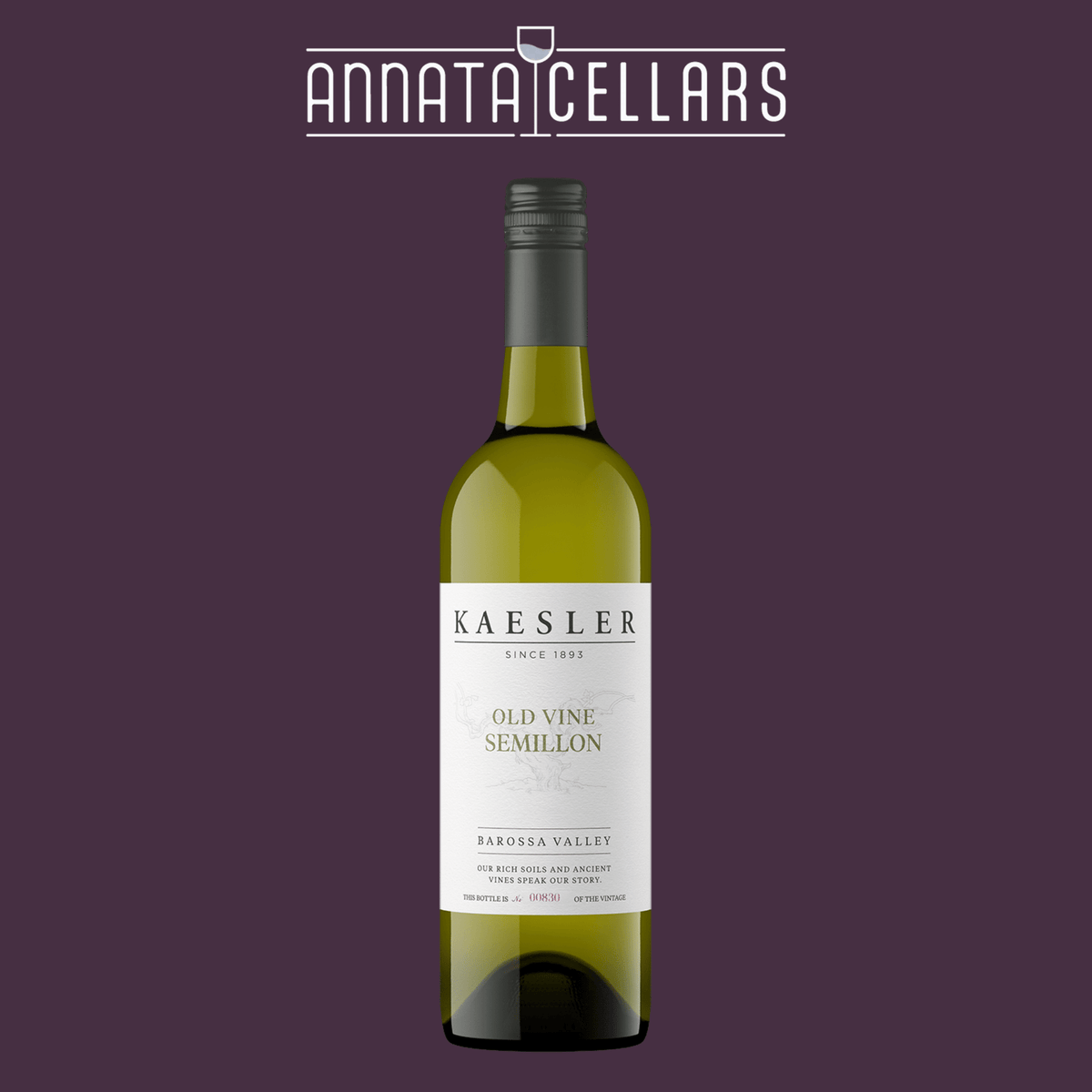 Kaesler Old Vine Semillon wine bottle, Barossa Valley