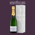De Saint-Gall Champagne bottle with gold foil, paired with white gift box